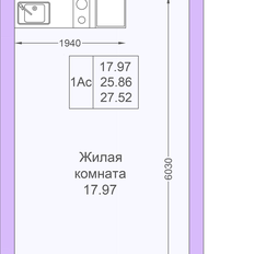 Квартира 27,7 м², студия - изображение 2
