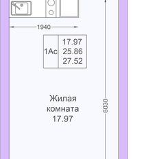 Квартира 27,5 м², студия - изображение 2