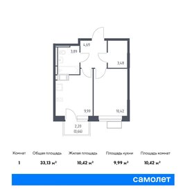 Квартира 33,1 м², 1-комнатная - изображение 1