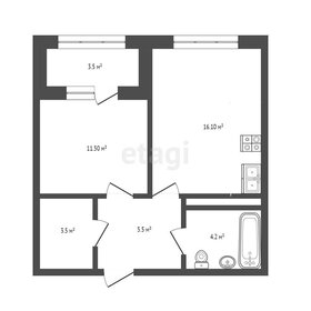 Квартира 42,4 м², 1-комнатная - изображение 2