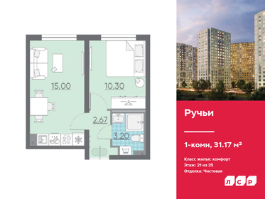 34,3 м², 1-комнатная квартира 5 900 000 ₽ - изображение 80