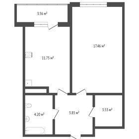 Квартира 43,5 м², 1-комнатная - изображение 1