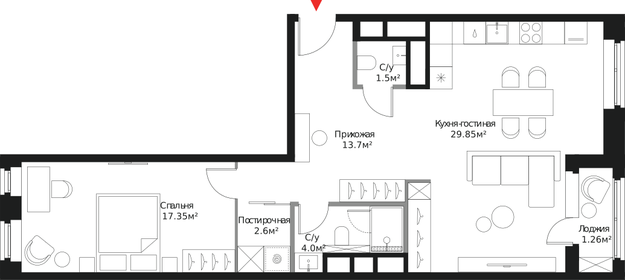 73,1 м², 3-комнатная квартира 28 166 580 ₽ - изображение 69