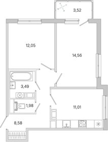 Квартира 52,7 м², 2-комнатная - изображение 1