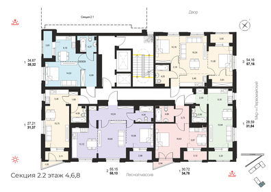 57,2 м², 3-комнатная квартира 7 800 000 ₽ - изображение 9