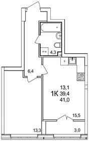 44 м², 3-комнатная квартира 3 100 000 ₽ - изображение 41