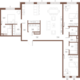 108,8 м², 4-комнатная квартира 44 190 000 ₽ - изображение 119