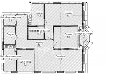 98,6 м², 3-комнатная квартира 21 130 000 ₽ - изображение 10