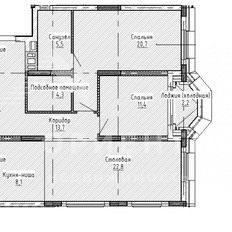 Квартира 102,3 м², 3-комнатная - изображение 2