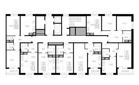 59,5 м², 2-комнатная квартира 23 205 000 ₽ - изображение 20