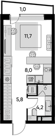 19,1 м², 1-комнатные апартаменты 6 900 000 ₽ - изображение 115