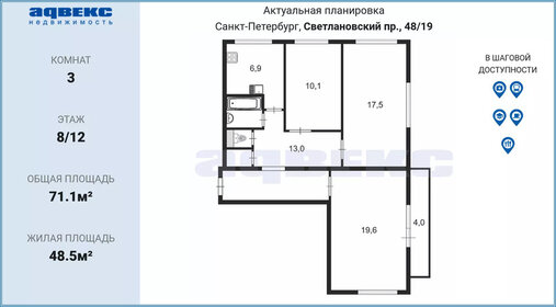 71,7 м², 3-комнатная квартира 14 500 000 ₽ - изображение 94