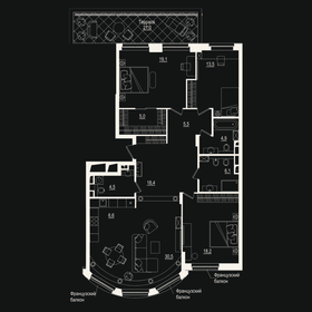 Квартира 143 м², 4-комнатная - изображение 1