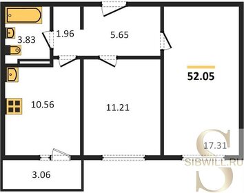 52,9 м², 2-комнатная квартира 5 100 000 ₽ - изображение 24