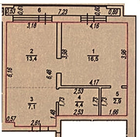 Квартира 44,3 м², 2-комнатная - изображение 1