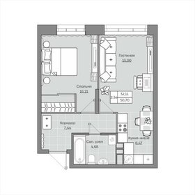 50,7 м², 2-комнатная квартира 8 463 100 ₽ - изображение 24