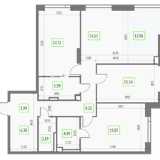 Квартира 113,9 м², 3-комнатная - изображение 2