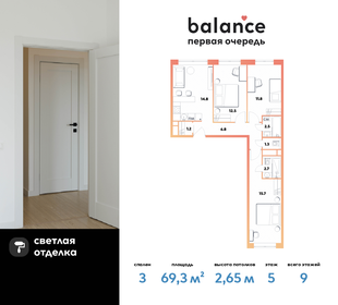 77,7 м², 3-комнатная квартира 24 300 000 ₽ - изображение 85