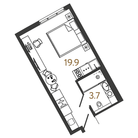 23,6 м², апартаменты-студия 9 200 000 ₽ - изображение 25