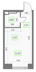 26,9 м², квартира-студия 15 239 410 ₽ - изображение 13