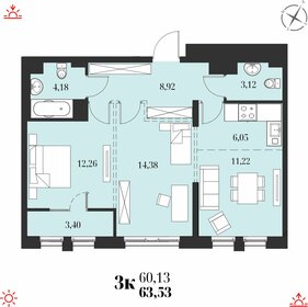 73,2 м², 3-комнатная квартира 12 900 000 ₽ - изображение 62