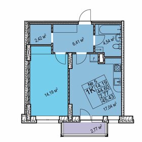 44,6 м², 1-комнатная квартира 8 080 000 ₽ - изображение 66