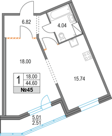 45,5 м², 2-комнатная квартира 11 096 000 ₽ - изображение 64