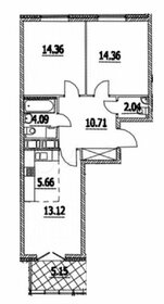 Квартира 64,3 м², 2-комнатная - изображение 1