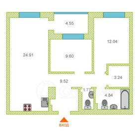 Квартира 66,3 м², 2-комнатная - изображение 1