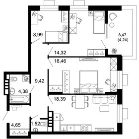 83,4 м², 3-комнатная квартира 14 966 710 ₽ - изображение 7