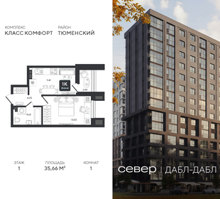 Квартира 35,7 м², 1-комнатная - изображение 1