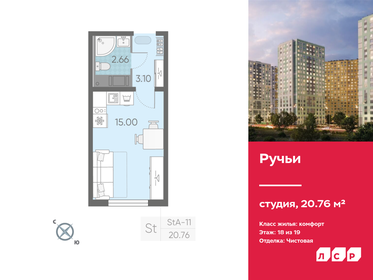 Квартира 20,8 м², студия - изображение 1