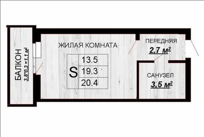 20 м², квартира-студия 2 900 000 ₽ - изображение 54