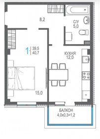 44 м², 2-комнатная квартира 7 500 000 ₽ - изображение 30