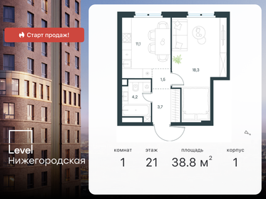 38,4 м², 1-комнатная квартира 16 217 836 ₽ - изображение 78