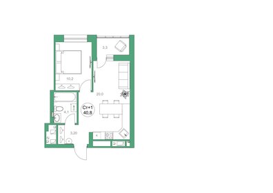 48 м², 1-комнатная квартира 8 200 000 ₽ - изображение 59