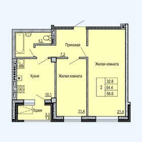 Квартира 56,3 м², 2-комнатная - изображение 2