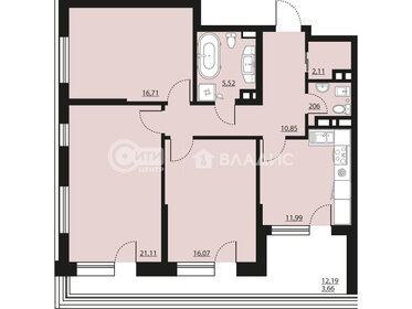 Квартира 90,1 м², 3-комнатная - изображение 1