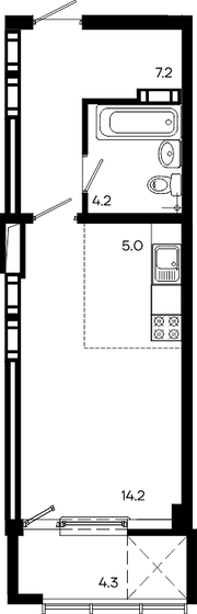 34,9 м², квартира-студия 5 933 000 ₽ - изображение 1