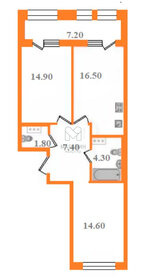 Квартира 59,5 м², 2-комнатная - изображение 1