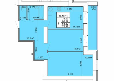 70 м², 2-комнатная квартира 8 100 000 ₽ - изображение 44