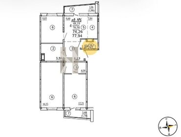 Квартира 77,9 м², 3-комнатная - изображение 1