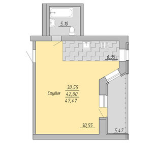47,3 м², квартира-студия 4 495 400 ₽ - изображение 13