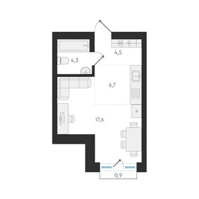 Квартира 33,1 м², студия - изображение 1