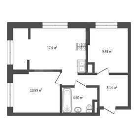 Квартира 54 м², 2-комнатная - изображение 1