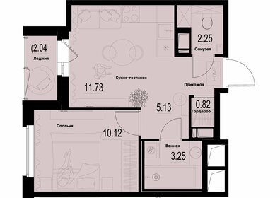 33,9 м², 1-комнатная квартира 5 593 500 ₽ - изображение 65