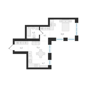 36,5 м², 2-комнатная квартира 4 100 000 ₽ - изображение 131