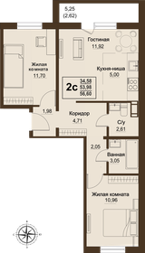 53,8 м², 3-комнатная квартира 5 458 670 ₽ - изображение 13