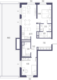 70,9 м², 2-комнатная квартира 31 219 956 ₽ - изображение 6