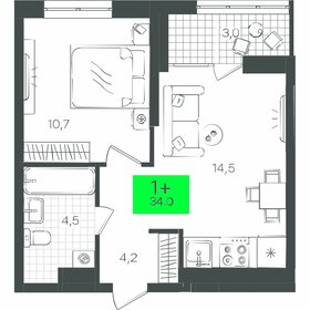 Квартира 37,1 м², 1-комнатная - изображение 1